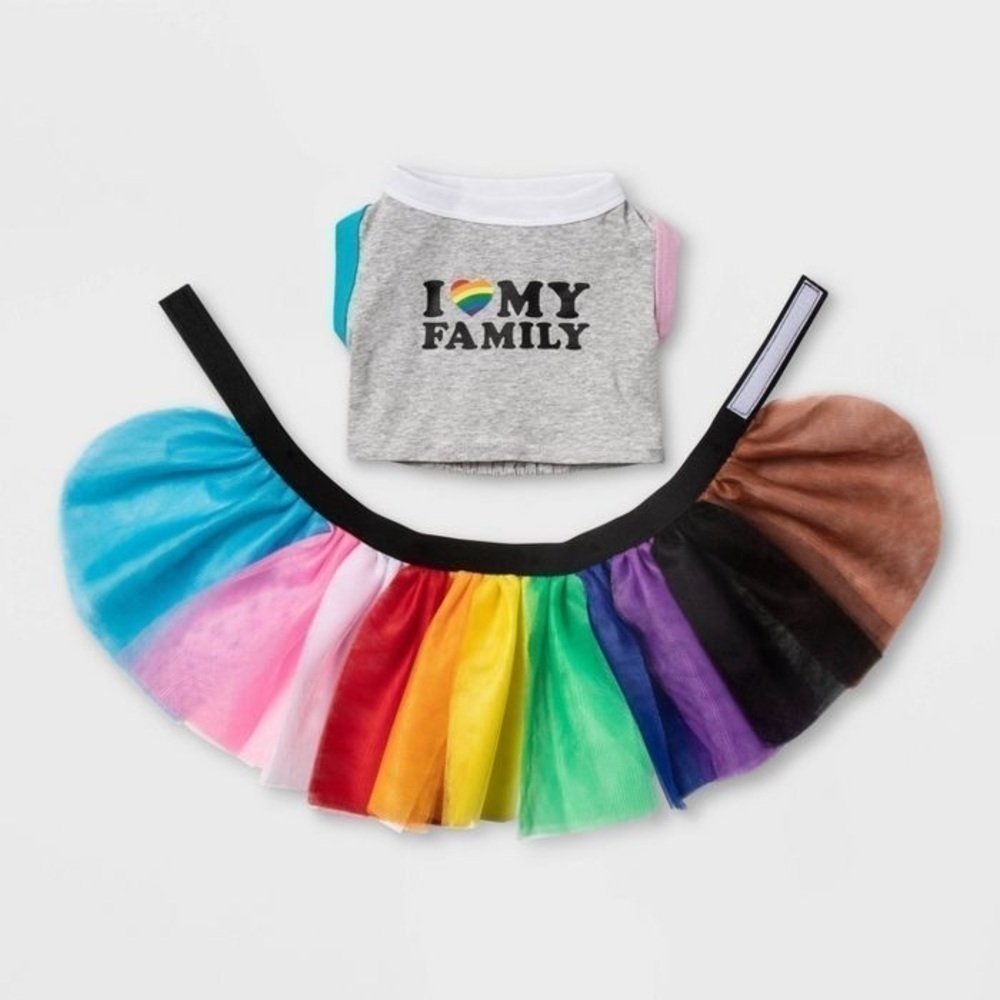 NWT Target I Heart My Family Gay Pride LGBTQ+ Pet Costume Tutu